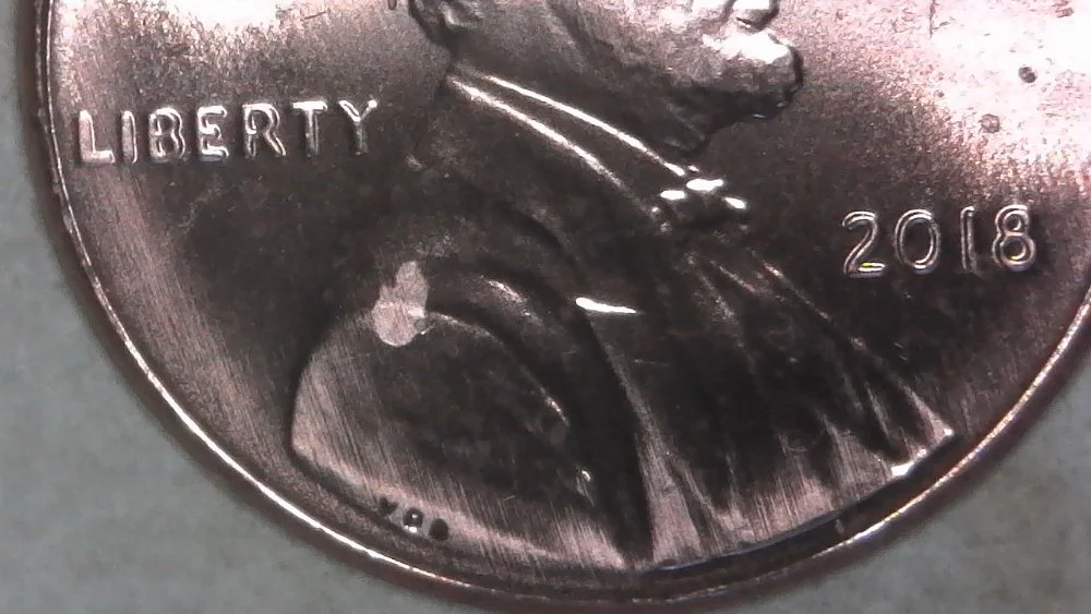 2018--P-Lincoln-Shield-Cent-With-Struck-Through-Error-#1